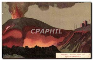 Postcard Old Volcano Vesuvio Eruzione Aprile 1906 Vista dall Osservatorio