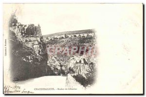 Postcard Old Chaudesaigues Rock of Gibraltar