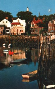 Vintage Postcard 1968 Morning Ebb Tide Rockport Harbor Cape Ann Massachusetts MA