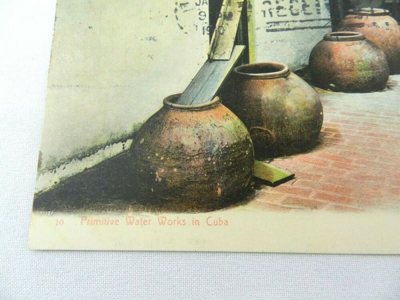 Vintage Postcard Primitive Water Works in Cuba 1910 Posted