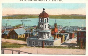 Vintage Postcard 1920's The Old Town Clock Halifax Nova Scotia Canada Built 1800