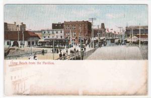 Panorama Long Beach from Pavilion California 1910c postcard