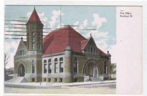 Post Office Rockford Illinois 1909 postcard