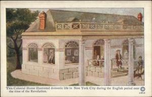 1914 New York History Tercentenary Postcard #8 COLONIAL HOME