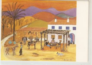 Ingeborg Gauger. Country scene Naiv e painting, modern Spanish PC. Continent