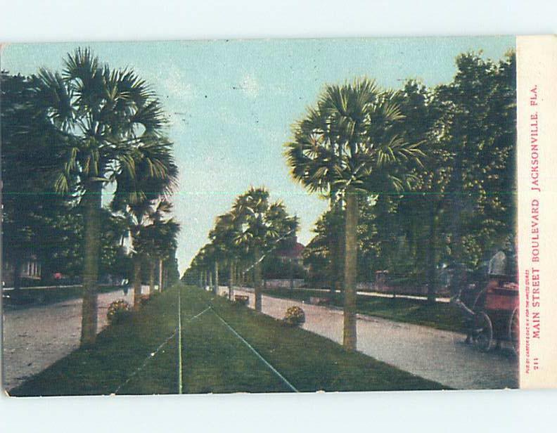 Pre-1907 STREET SCENE Jacksonville Florida FL A0110