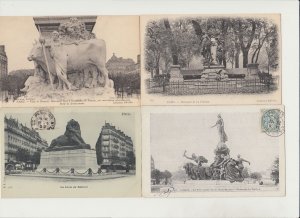 PARIS STATUES 52 Vintage Postcards Mostly pre-1940 (L5604)