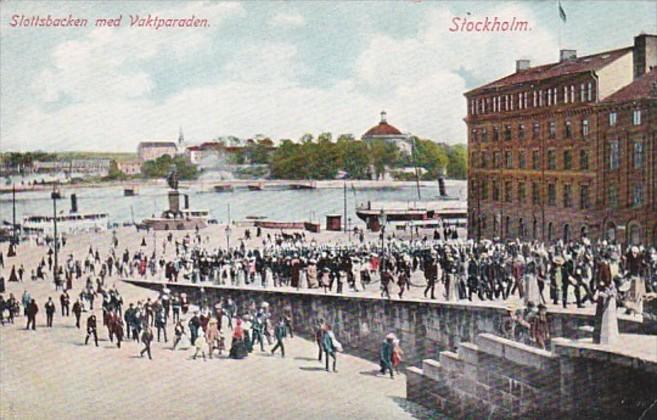 Sweden Stockholm Slottsbacken med Vaktparaden