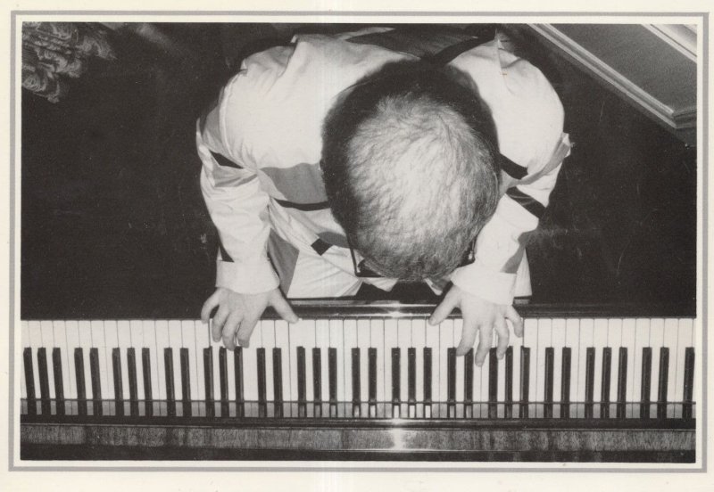 Elton John Playing Piano Award Aerial Photo Postcard