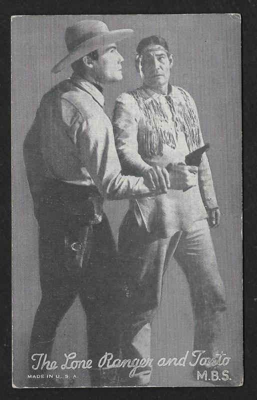 ARCADE CARD Cowboy Entertainers The Lone Ranger & Tonto