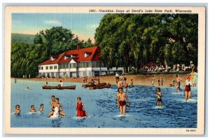 c1940's Vacation Days at Devil's Lake State Park Wisconsin WI Postcard