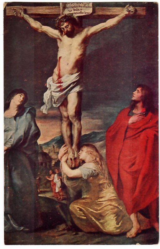 Antique Postcard Moderner Kunst Rubens Christ Crucified 2301 Germany DB Unposted