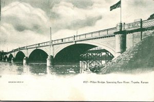 Kansas Topeka Milan Bridge Spanning Kaw River