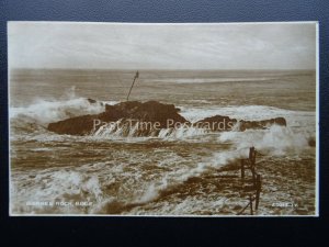 Cornwall BUDE Barrel Rock c1930's RP Postcard by Valentine 20013