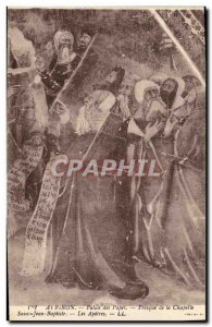 Old Postcard Avignon Popes' Palace Fresco of the Saint John the Baptist's apo...