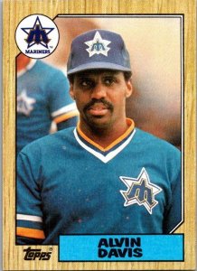 1987 Topps Baseball Card Alvin Davis Seattle Mariners sk3328