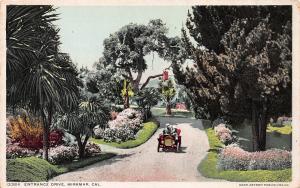 Entrance Drive, Miramar, California Early Postcard, unused