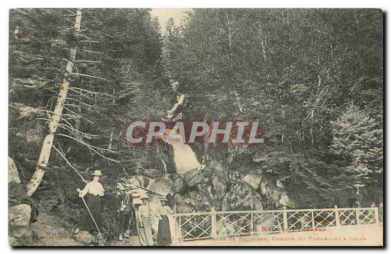 Old Postcard Surroundings of Bagneres Cascade du Tourmalet has Gripp