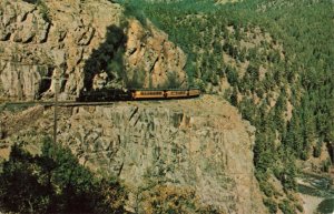 Postcard Passenger Train Entering Animus Canyon Colorado