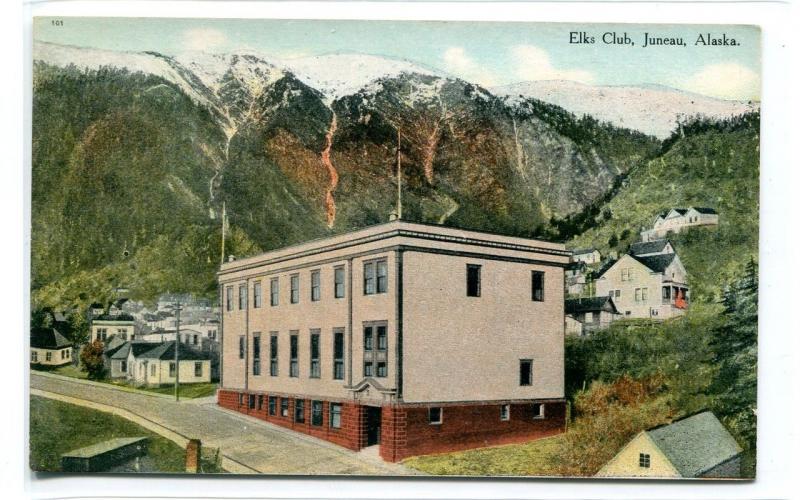 Elks Club Juneau Alaska 1910c postcard