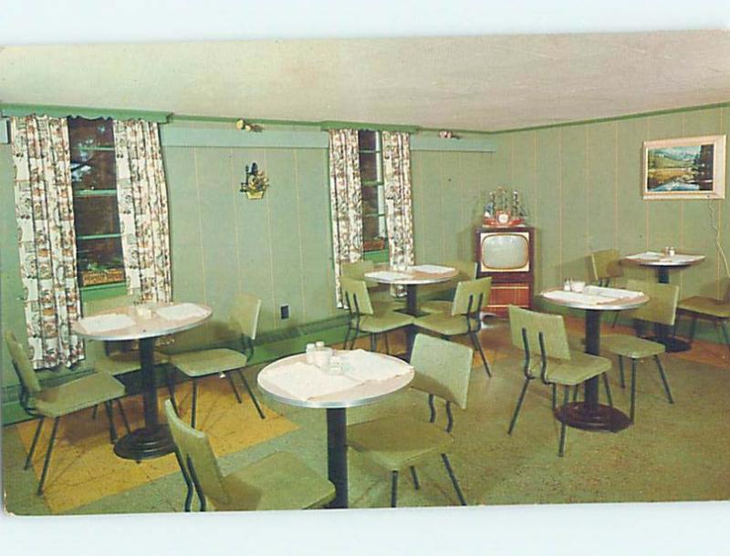 Pre-1980 Mid Century Modern RESTAURANT SCENE Weirs New Hampshire NH HJ9991