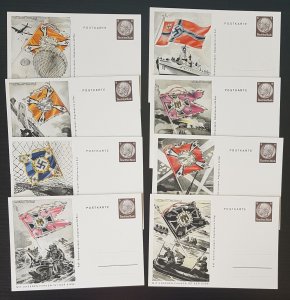 GERMANY THIRD 3RD REICH ORIGINAL POSTAL CARD SET WEHRMACHT OUR FLAGS TO VICTORY