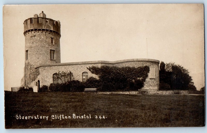 England Postcard Observatory Clifton Bristol c1910 Unposted RPPC Photo