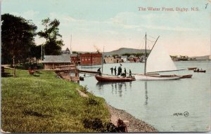 Digby Nova Scotia Water Front Boats Sailboat NS Unused Postcard E80