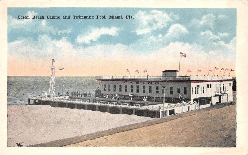 2~ca1920's Postcards  Miami, FL Florida  ST JOHN'S CASINO & OCEAN BEACH CASINO