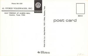 Houston TX Al Stokes Volkswagen VW Dealership Postcard