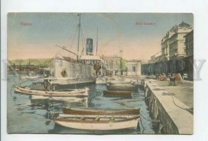 432875 Croatia Rijeka FIUME Riva Szapary ship Vintage tinted postcard