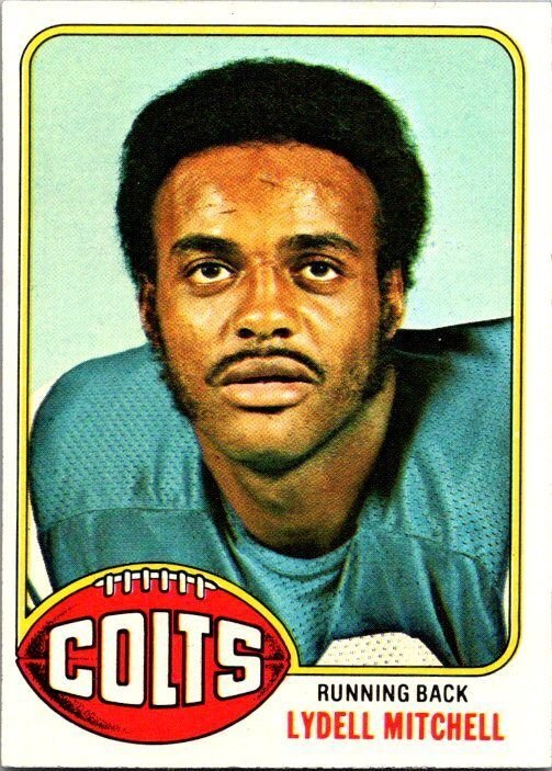 1976 Topps Football Card Lydell Mitchell Baltimore Colts sk4311