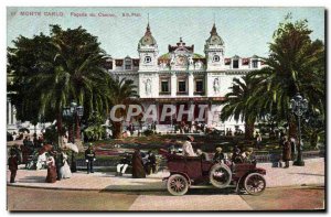 Old Postcard Monaco Monte Carlo Casino Facade Automotive