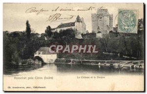 Romefort near Ciron Old Postcard The castle and dungeon