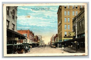 Vintage 1920's Postcard - Old Signs Antique Autos on Pearl Street Beaumont Texas