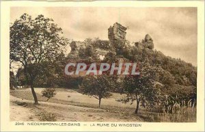 Old Postcard Niederbronn Baths The ruins of Windstein