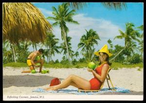 Refreshing Coconuts, Jamaica, W. I.