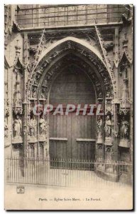 Old Postcard Paris Saint-Merri The portal
