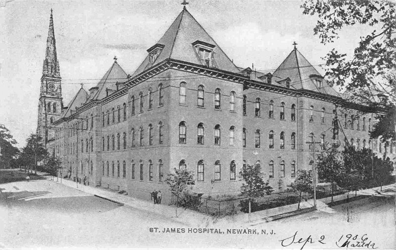 St James Hospital Newark New Jersey 1906 postcard