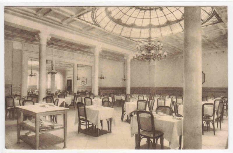 Hotel Inglaterra Restaurant Interior Sevilla Seville Spain 1950s postcard