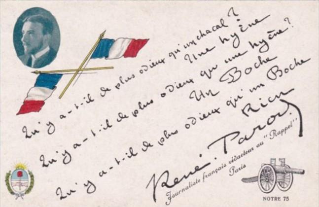 Rene Paron Journaliste francais  Orphelins de la Guerre Souvenir Patriotique ...