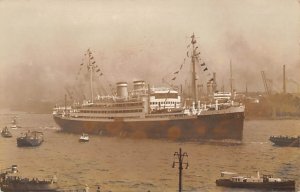 MS Orinoco Real Photo Hamburg-American Line Ship 