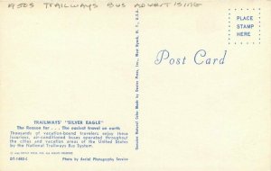 Advertising Bus Trailways Silver Eagle Dexter Postcard 20-13061