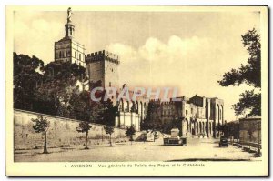 Old Postcard Avignon Vue Generale of the Papal Palace and the Cathedral