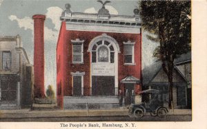 Hamburg New York The People's Bank Color Lithograph Vintage Postcard U2091