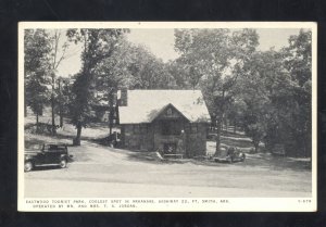 FORT SMIGH ARKANSAS EASTWOOD TOURIST PARK CAMPING OLD CARS VINTAGE POSTCARD