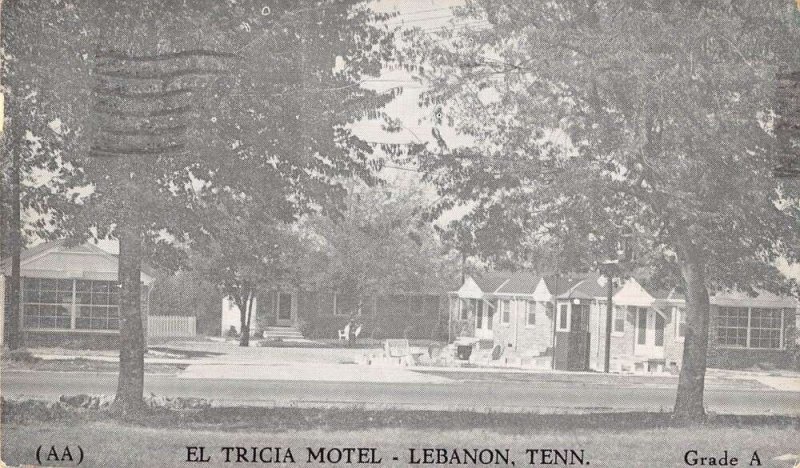 Lebanon Tennessee El Tricia Motel Vintage Postcard AA32710