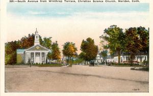 CT - Meriden.  South Avenue from Winthrop Terrace; Christian Science Church