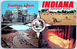 Postcard - Greeting from Indiana The Hoosier State - Indiana