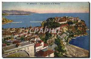 Old Postcard General view Monaco and the Rock